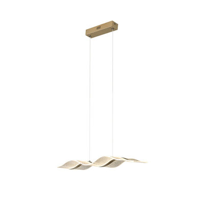 Lámpara nórdica moderna de lujo gran banda larga de forma de onda lámpara acrílica bar hotel para el hogar lámpara colgante de candelabrador decorativo