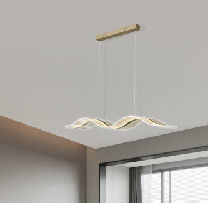 Añadir gran nórdico moderno de lujo de banda larga ondulado lámpara acrílica bar Hotel decoración para el hogar lámpara colgante candelabrador