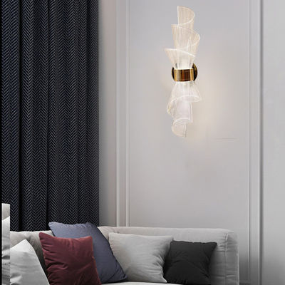 Senso avanzado de la antorcha Salón de fondo Pared lámpara de pared acrílica Delicado y hermoso dormitorio Lámparas de pared LED
