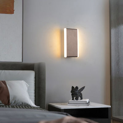 Lámpara de pared de interior de aluminio rectangular de doble cabeza de estilo minimalista