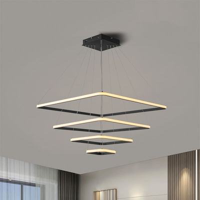 Cuatro Cuadrados Modernos Minimalista Comedor Lustrero Personalidad Creativa Cuadrado Familia Ambiente Lámpara de Salón Puede Ajustar La Lámpara de estudio del dormitorio principal