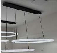 Minimalista Salón de estar Lámpara de luz Lujo Ambiente Comedor Dormitorio Luz principal Tres anillos Combinación de lámparas modernas simples