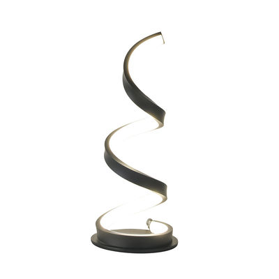 Lámpara de escritorio LED simple en espiral de forma S Control táctil apagable Lámpara de lectura Lámpara de cama Oficina
