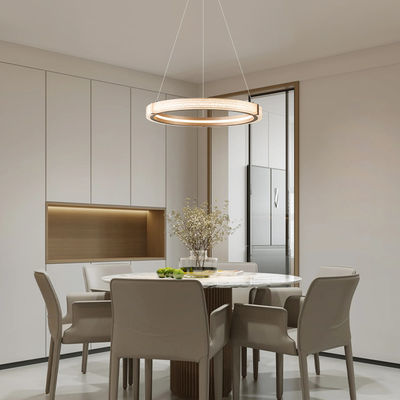 Lámparas colgantes de cristal de arena de hierro acrílico 3CCT luminarias suspendidas LED para la decoración del hogar
