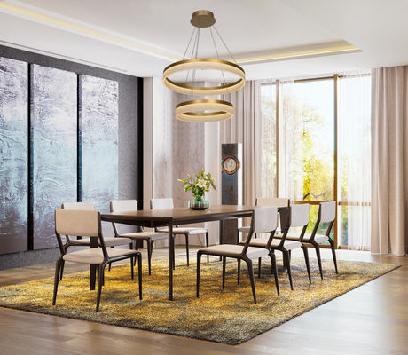 Ahorro de energía Salón de estar Dormitorio Acrílico de techo Lámpara de candelabros 84w LED Lámpara colgante de anillo
