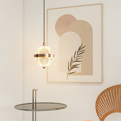 Lámpara de pendiente de entrada de la brújula pequeña personalidad creativa atmósfera de arte decoración de alta gama lámpara de línea colgante de la cabecera