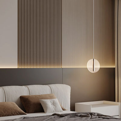 Circular Acrílico Moderno Lustrero LED Interior creativo Hogar Ático Dormitorio Al lado de la cama Estudio Escalera Decoración interior