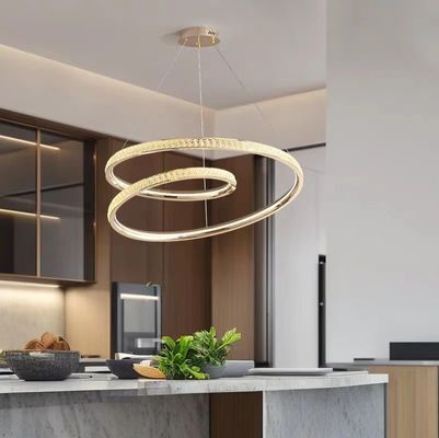 Moderno Italiano Simple Luz Luxo Salón Comedor Sala Dormitorio Lustrero Anillo Minimalista de alto nivel