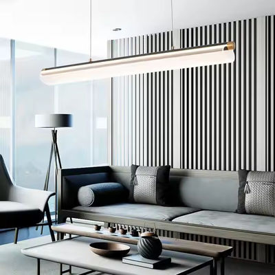 Una Palabra Minimalista Luxo Bar de la Isla Francesa Acrílico Rectangular Texturas Restaurante Lustrero