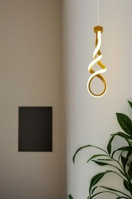 Lámpara de aluminio de aluminio trenzado de LED de cocina dimmable de aluminio y silicona de oro