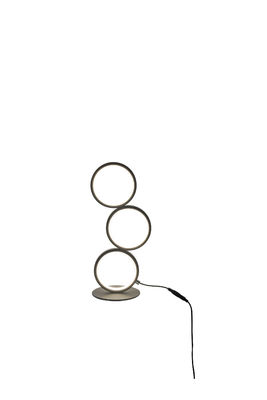Lámpara de mesa de metal elegante de tres anillos Lámpara de mesa de aluminio modular
