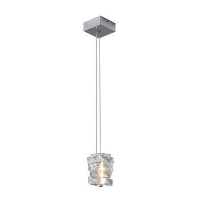 Nordic lujo cristal lámpara rectangular K9 cuerpo de acero inoxidable de cristal para el hotel dormitorio comedor sala de estar lobby
