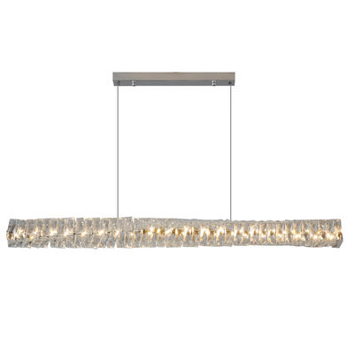 Golden Kitchen Island Pendant Light Nordic LED Rectangular Acero inoxidable Luz colgante para oficina Restaurante Sala de estudio