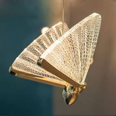 Lámpara de colgante LED de lujo moderno Salón de estar Decoración Led Lustres de colgante Luz simple Butterfly Hanging Light