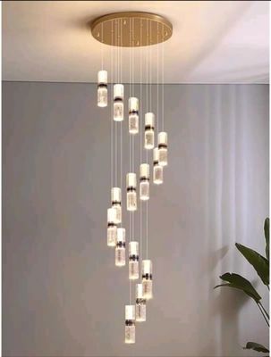 Luces de lujo de cristal con altura ajustable para restaurantes, hoteles o villas