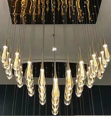 Villa interior Hotel Home Tipo de bombilla G4 de aluminio de gota de agua Villa escalera de cristal led lámpara de candela