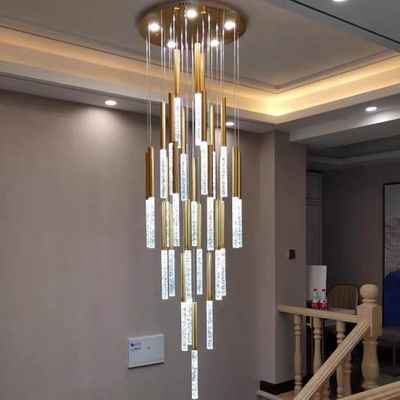 Escalera de pasillo de hotel colgante de cristal luz del balcón pasillo accesorios colgantes