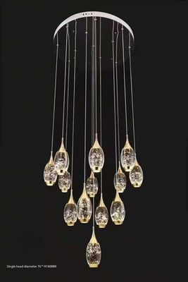 Luz de cristal escalera giratoria botella de perfume en forma de escalera luz para salas de estar dúplex