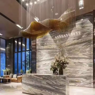 Proyecto no estándar Pantalla de arena Lobby Light Lustrero LED para el té de lujo Iluminación acrílica En el departamento de ventas de Chandelier Hotel