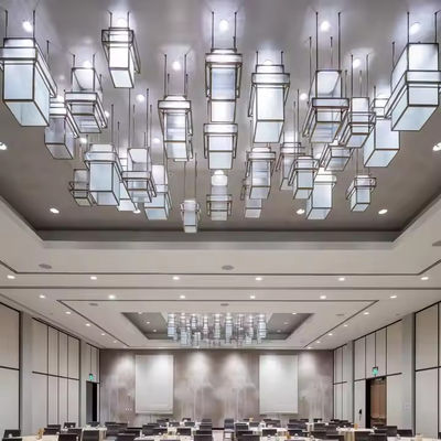 Estilo chino Hotel moderno Centro comercial Lobby Sala de banquetes Iluminación decorativa Con material de cuerpo de aluminio