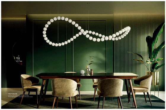 Collar de perlas Buda Bola de vidrio Villa Hotel de diseño creativo lujo de alta gama lámpara de candela no estándar de alta gama personalizada