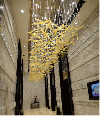 Villa KTV Hotel Lobby Chandelier con forma irregular única y control remoto