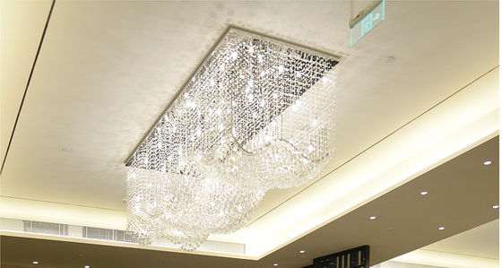 Lámpara de cristal de hotel de ingeniería de cristal candelabros colgantes