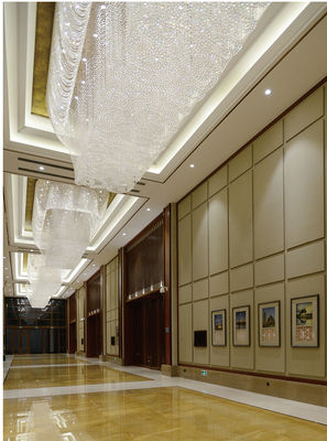 Luz decorativa para salón de baile, iluminación de centro comercial, vestíbulo de hotel, araña grande, luz de cristal de techo de lujo