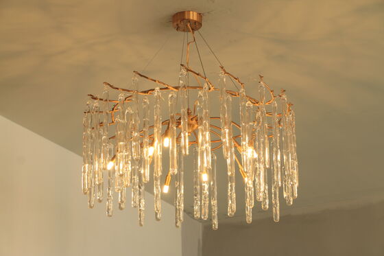 Modern Luxury Gold Chandelier para la cocina y la boda nueva casa luz colgante con control remoto iluminación de techo decorativo