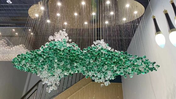 Candelabro de cristal rústico decorativo para el vestíbulo del hotel con escalera turca