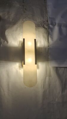 Lámpara de luces lineal de cinta de cristal hecha a medida de banquete europeo moderno de larga duración